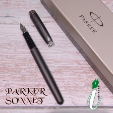 派克 PARKER SONNET 卓爾系列 2015年 磨砂黑銀夾 墨水筆/鋼筆